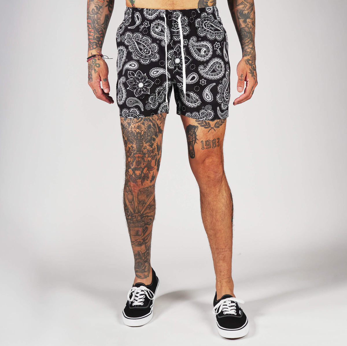 (New) Paisley Shorts - Black