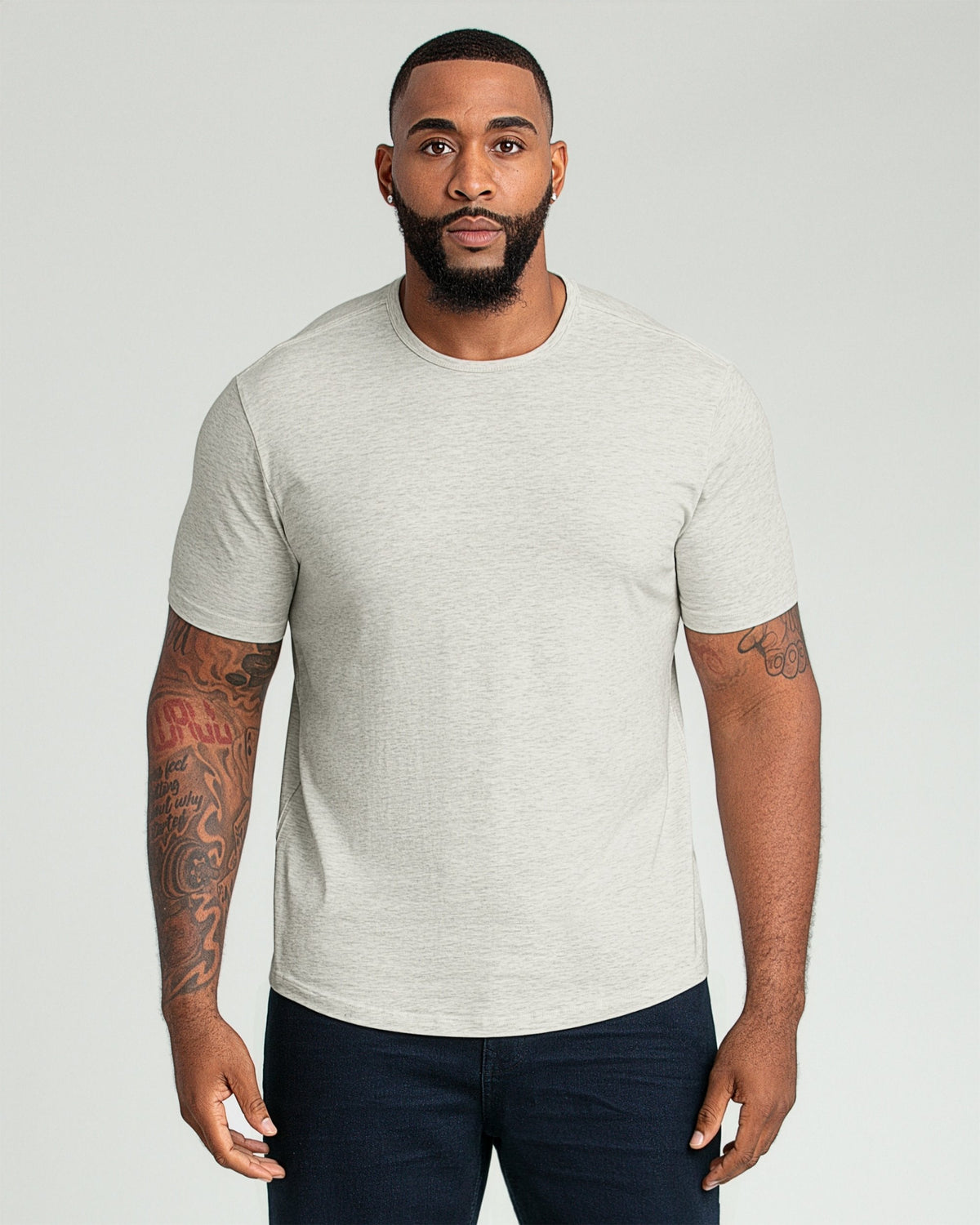 Organic Crew Neck T-Shirt 3 Pack (Slim Fit) / Smokey