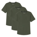 Organic Crew Neck T-Shirt 3 Pack (Slim Fit) / Olive