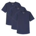 Organic Crew Neck T-Shirt 3 Pack (Slim Fit) / Navy