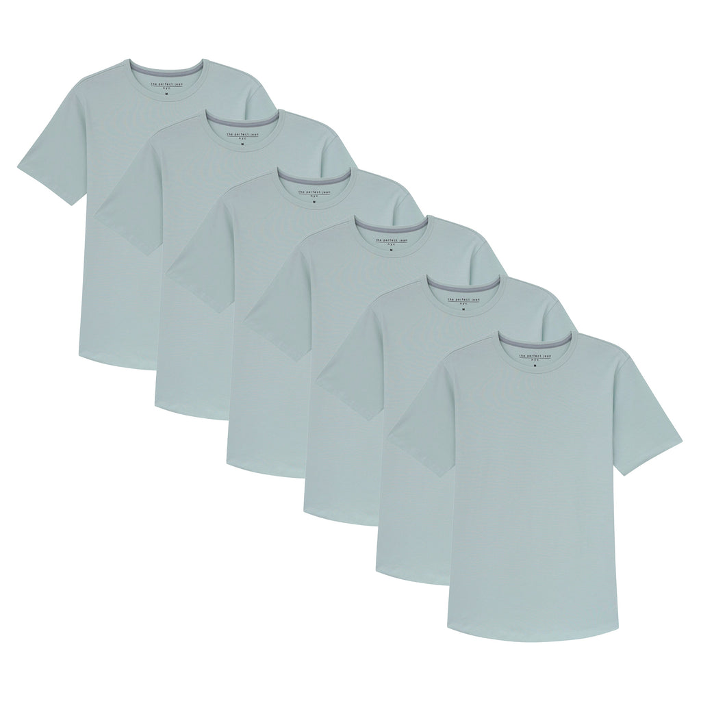 Organic Crew Neck T-Shirt 6 Pack (Slim Fit) / Mint