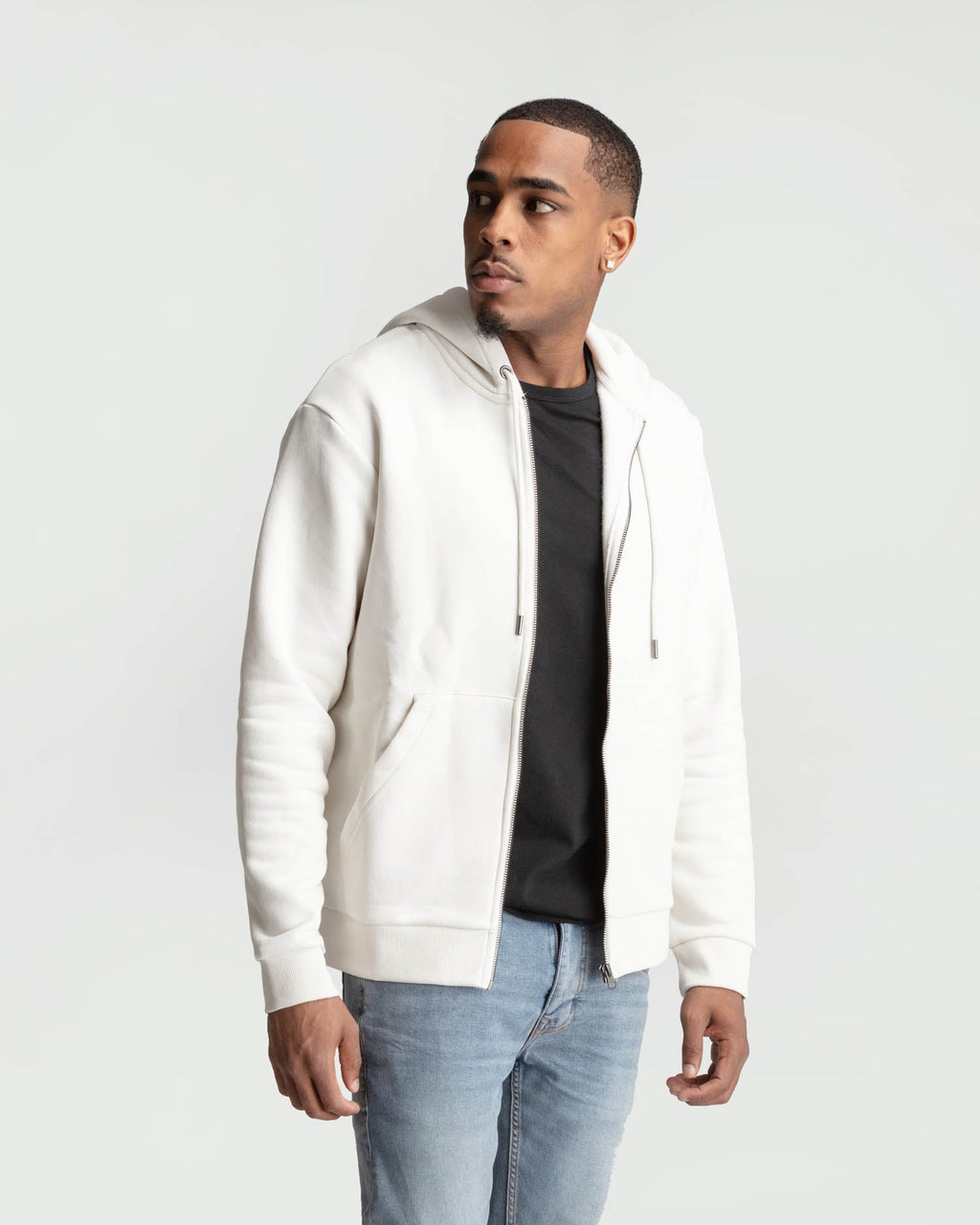 Full Zip Hoodie / Natural