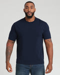 Organic Crew Neck T-Shirt (Relaxed Fit) / Navy