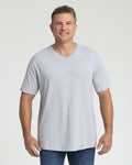 Organic V-Neck T-Shirt (Slim Fit) / Heather Grey