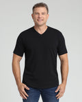 Organic V-Neck T-Shirt (Slim Fit) / Black
