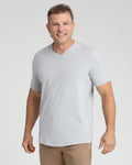 Organic V-Neck T-Shirt (Slim Fit) / Light Grey