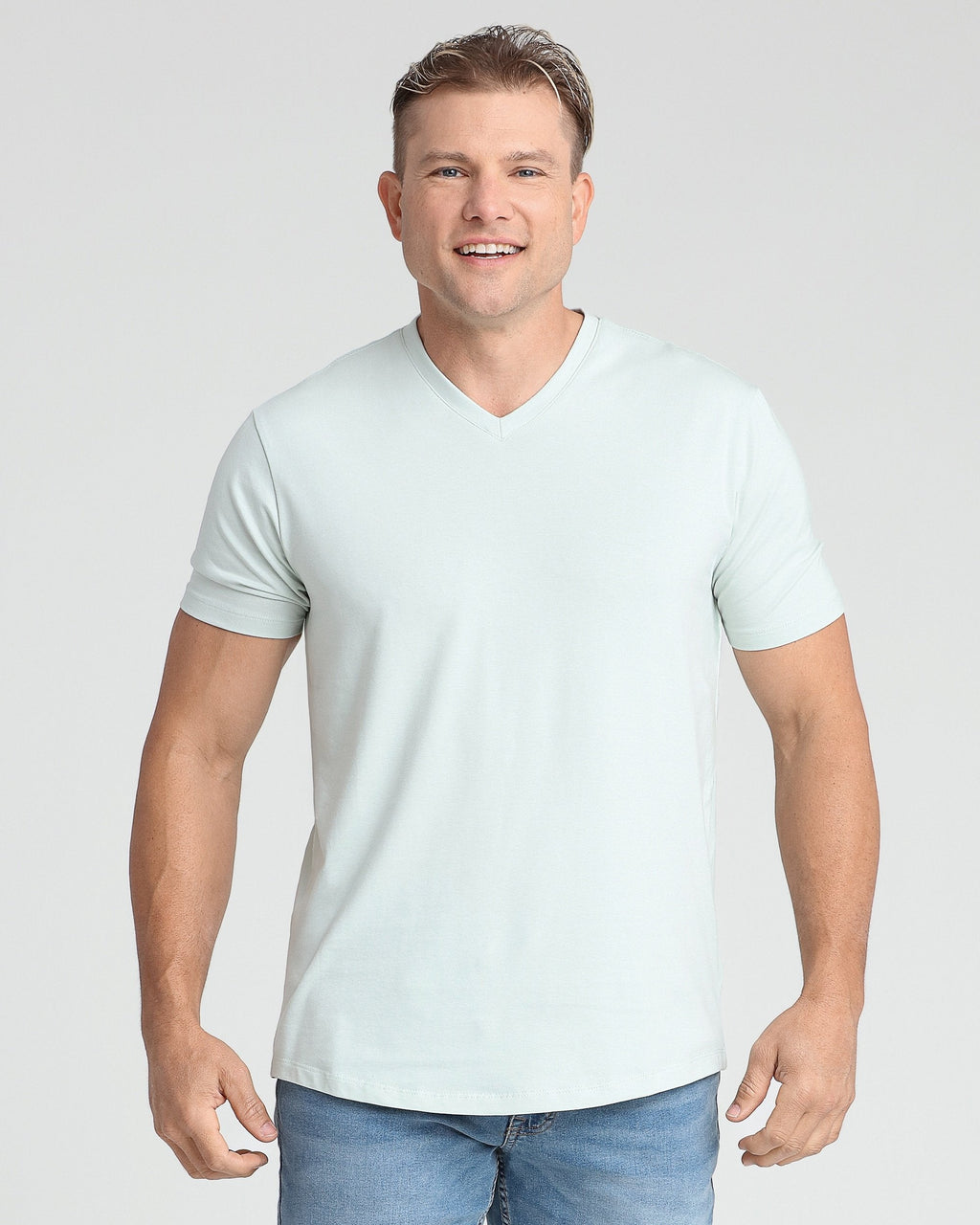 Organic V-Neck T-Shirt (Slim Fit) / Mint