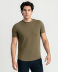 Organic Crew Neck T-Shirt (Slim Fit) / Military Olive