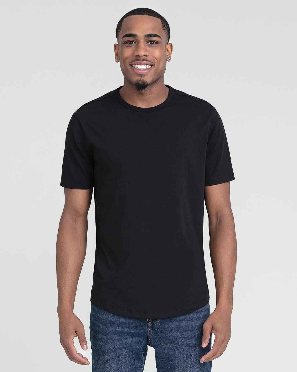 Organic Crew Neck T-Shirt 6 Pack (Slim Fit) / Black