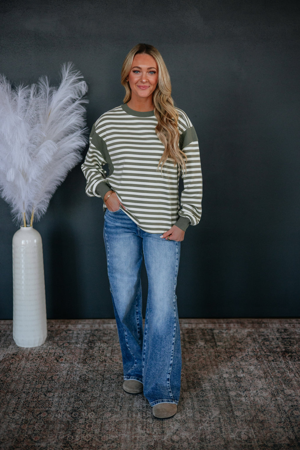 Annora Striped Sweatshirt