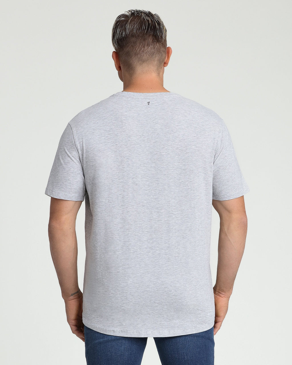 Organic V-Neck T-Shirt (Slim Fit) / Heather Grey