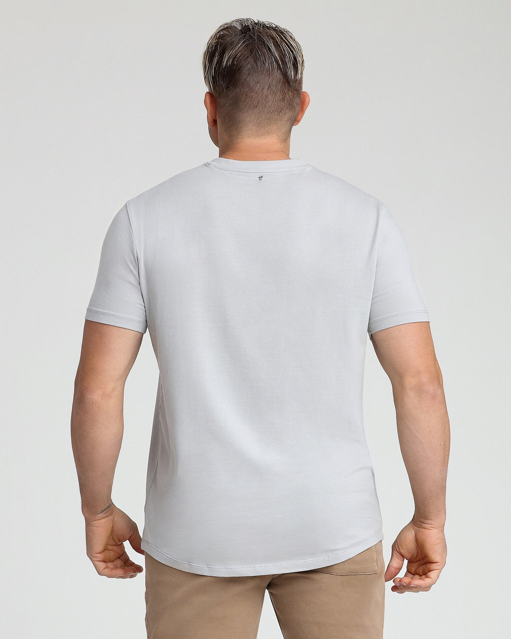 Organic V-Neck T-Shirt (Slim Fit) / Light Grey