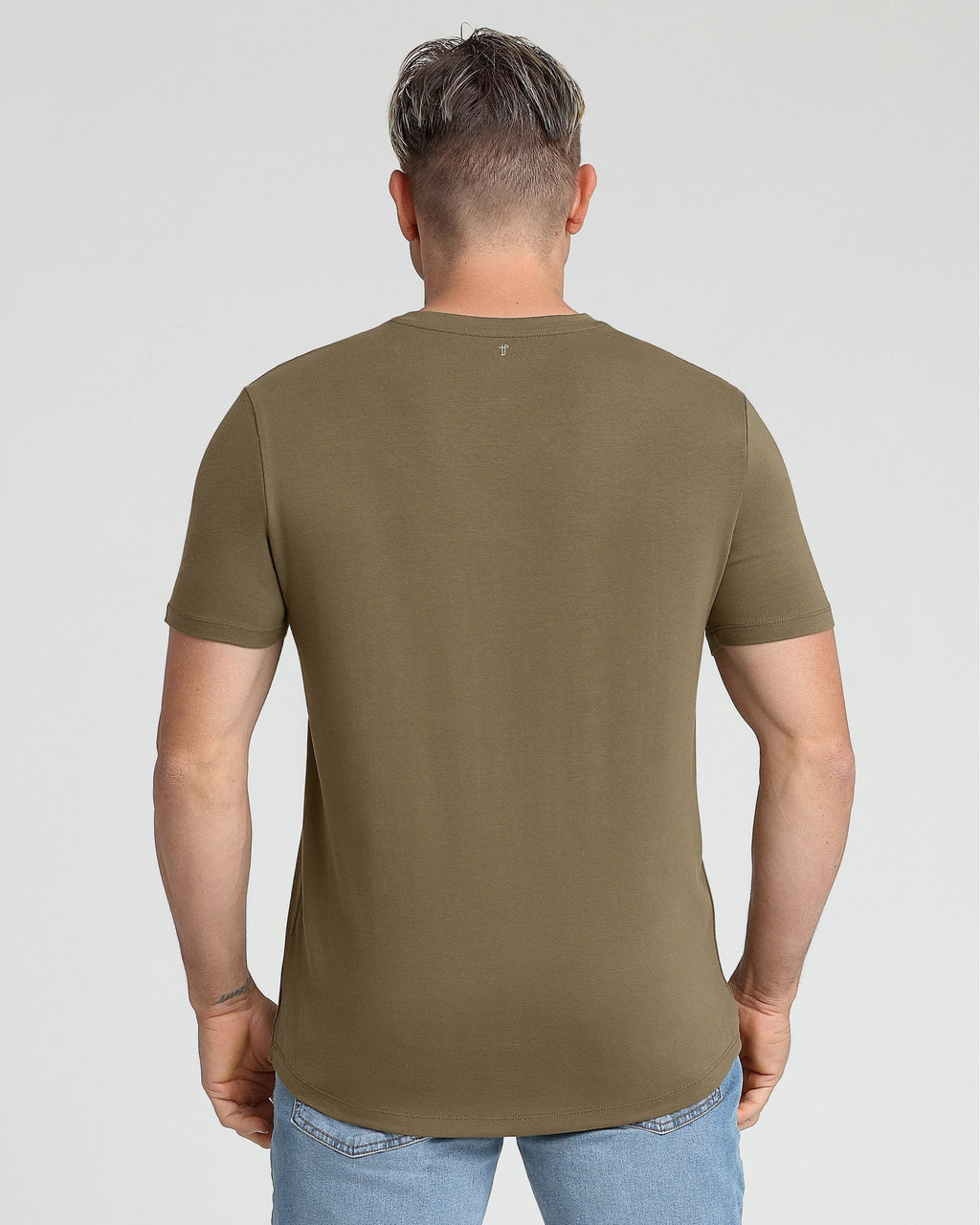 Organic V-Neck T-Shirt (Slim Fit) / Military Olive