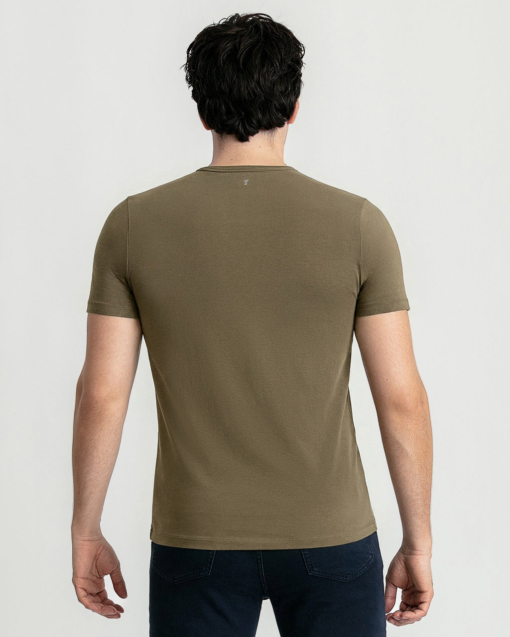 Organic Crew Neck T-Shirt (Slim Fit) / Military Olive