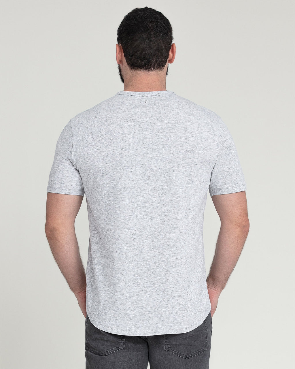 Organic Crew Neck T-Shirt (Slim Fit) / Heather Grey