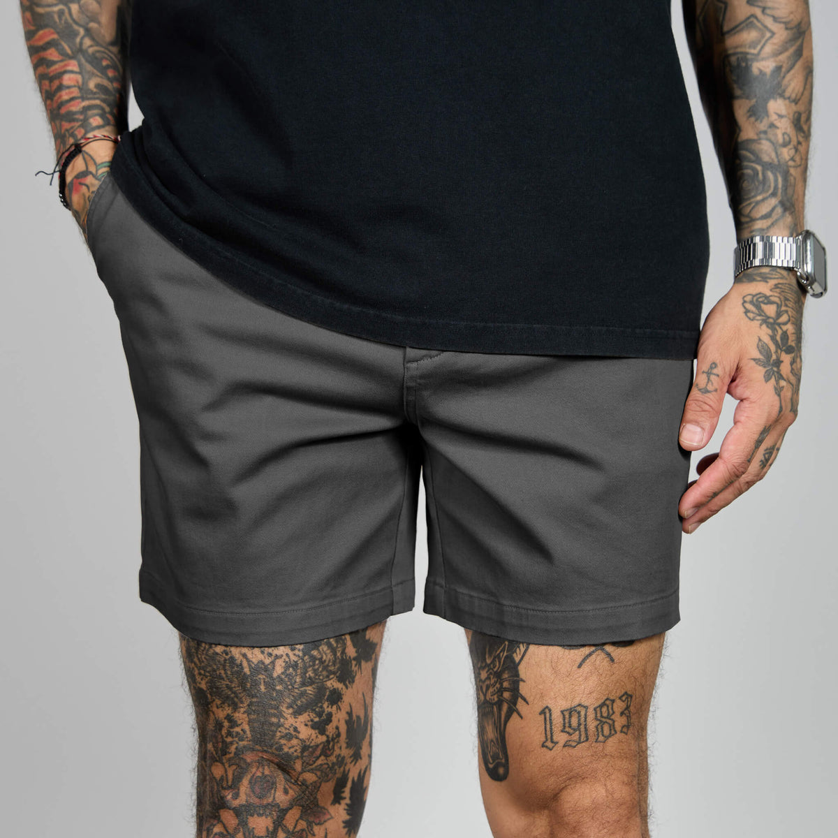 Chino Shorts - Charcoal