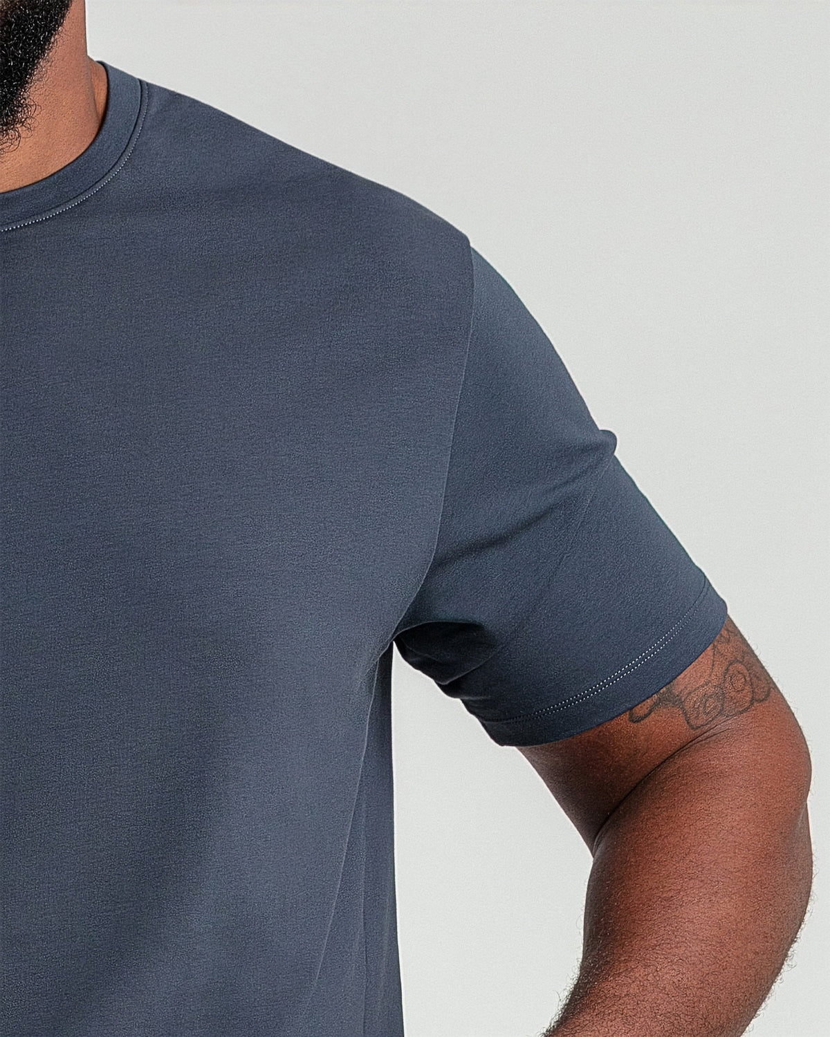 Organic Crew Neck T-Shirt (Relaxed Fit) / Slate