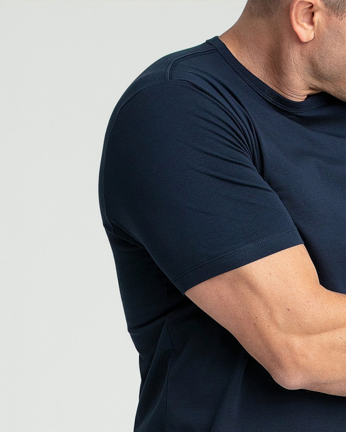 Organic Crew Neck T-Shirt (Slim Fit) / Navy