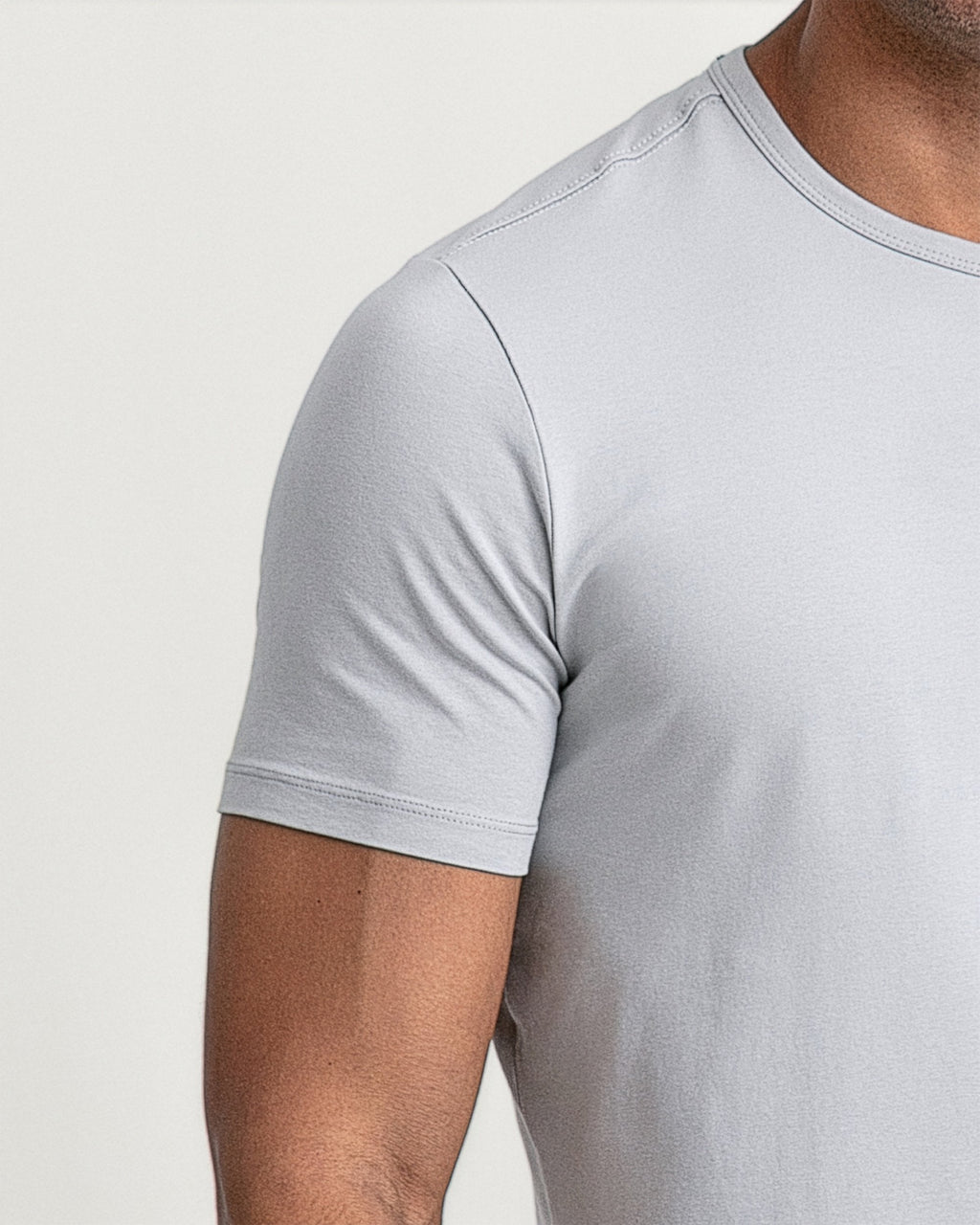 Organic Crew Neck T-Shirt 6 Pack (Slim Fit) / Light Grey