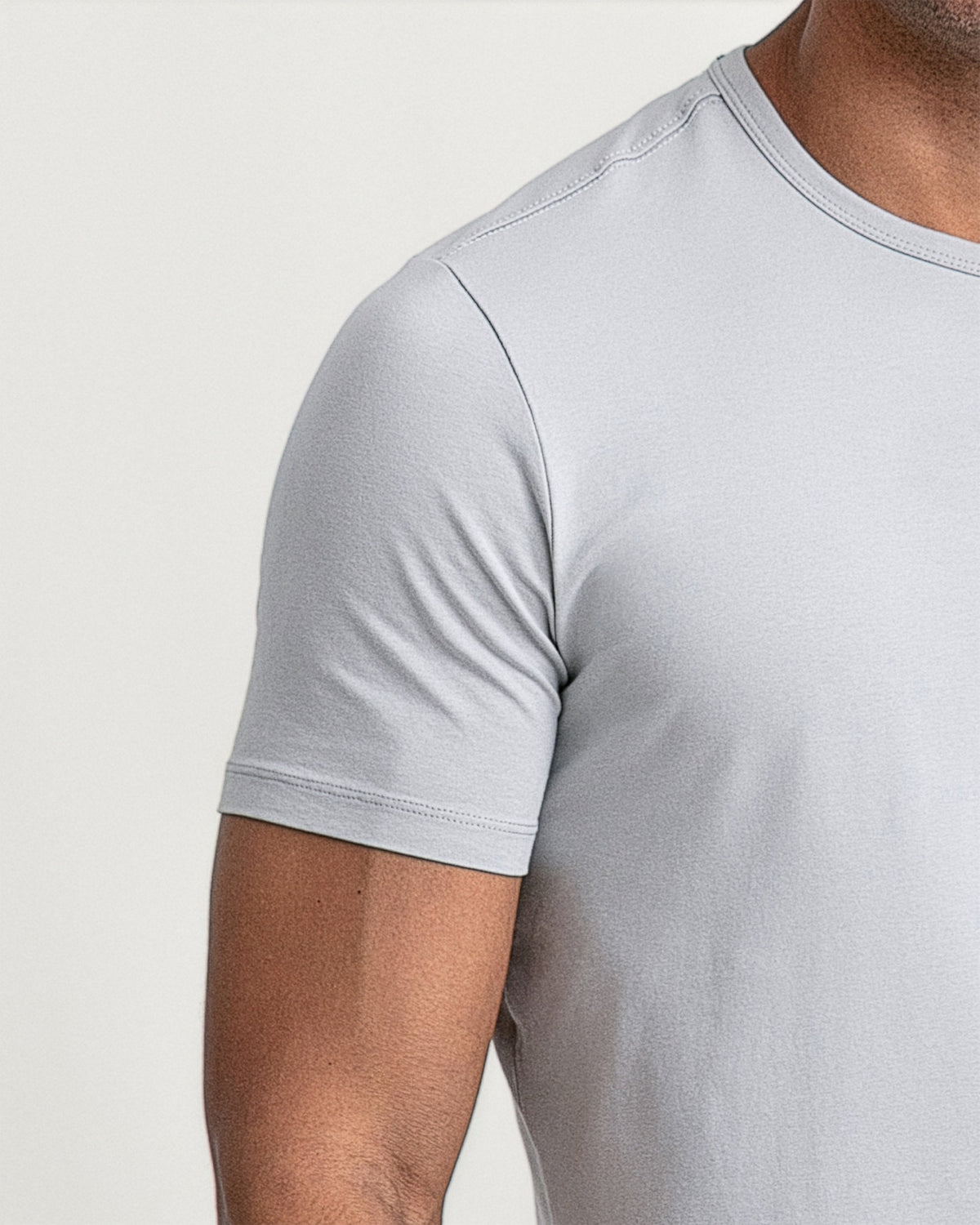 Organic Crew Neck T-Shirt 6 Pack (Slim Fit) / Light Grey