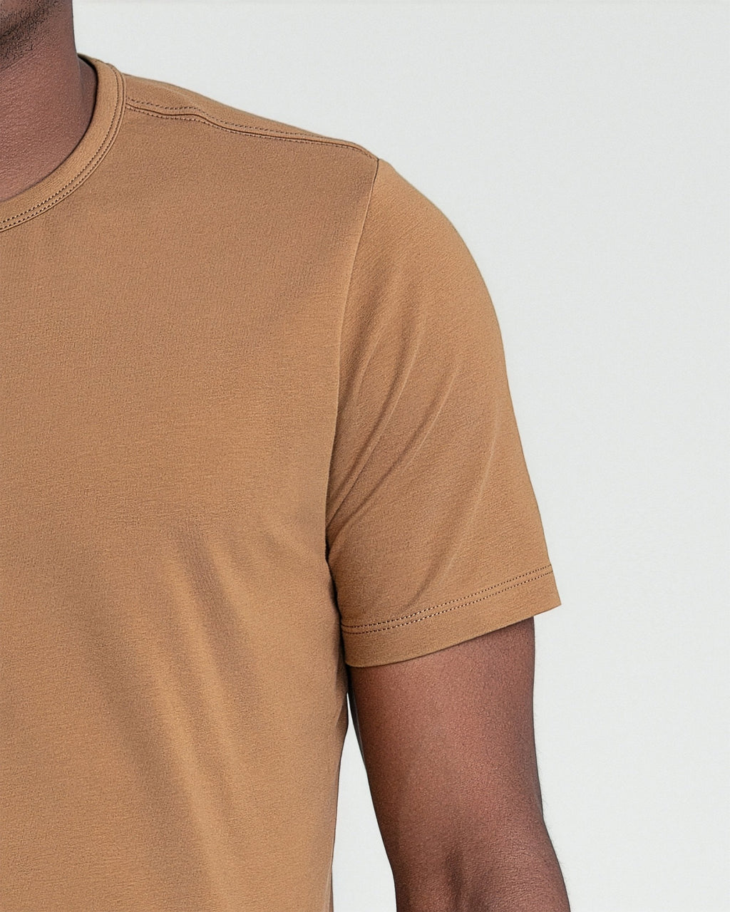 Organic Crew Neck T-Shirt 6 Pack (Slim Fit) / Tobacco