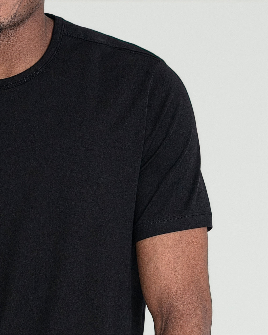 Organic Crew Neck T-Shirt 3 Pack (Slim Fit) / Black