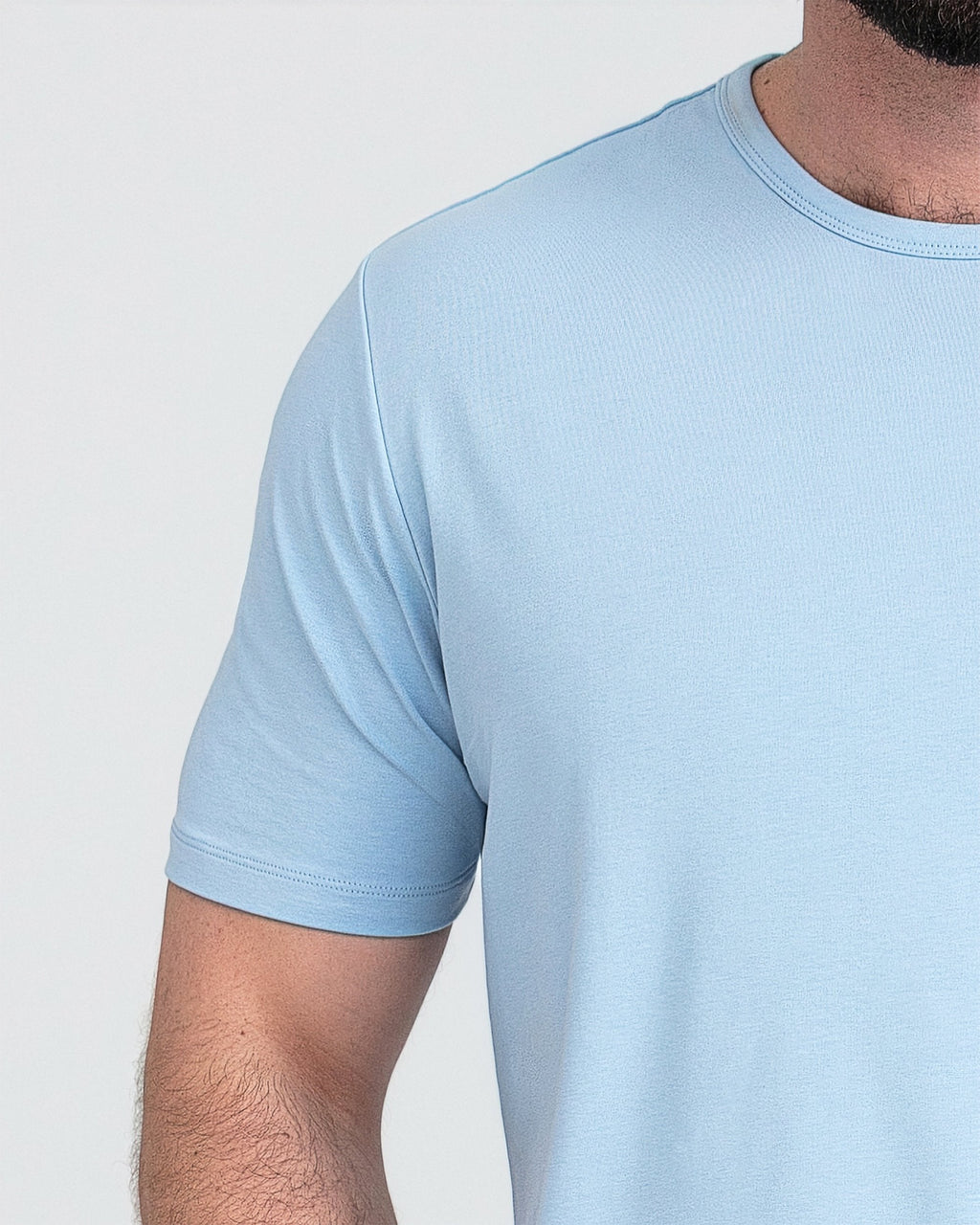 Organic Crew Neck T-Shirt 6 Pack (Slim Fit) / Light Blue