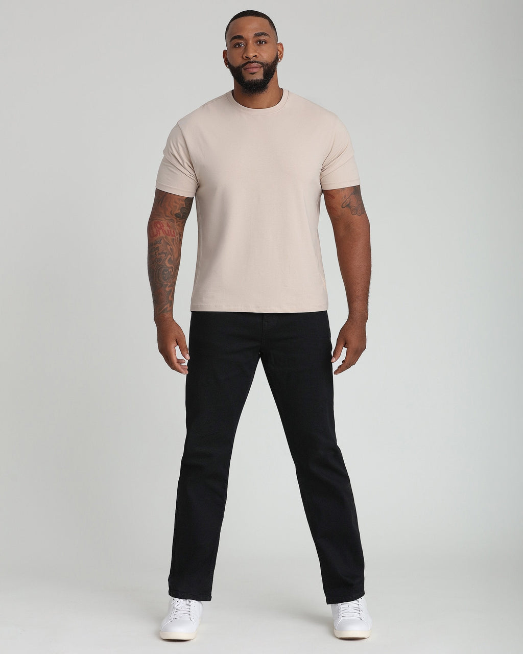 Organic Crew Neck T-Shirt  (Relaxed Fit) / Tan