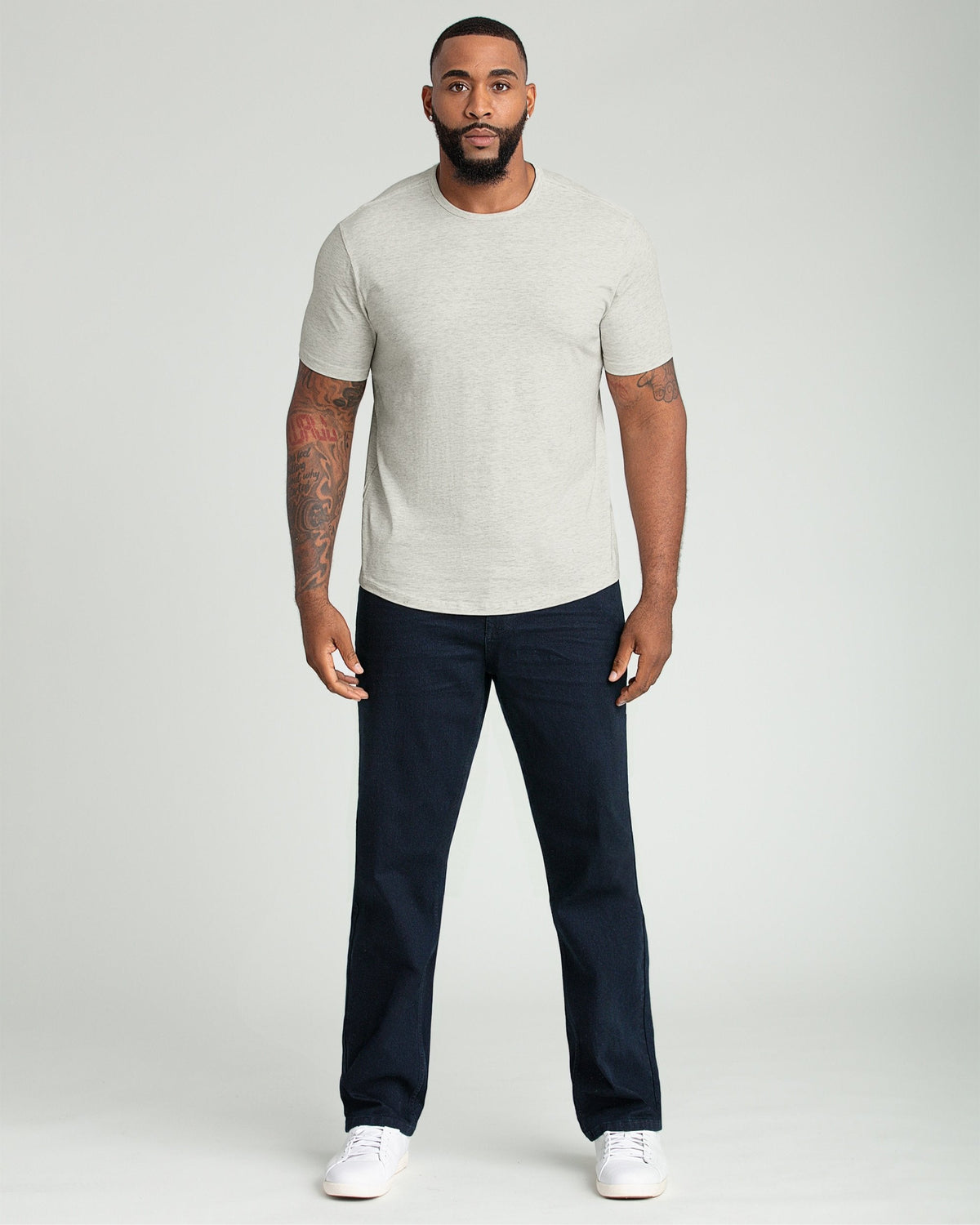 Organic Crew Neck T-Shirt 6 Pack (Slim Fit) / Oatmeal Heather