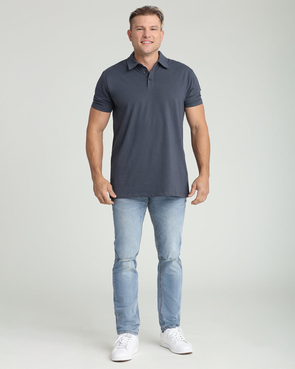 Organic Polo Shirt / Slate