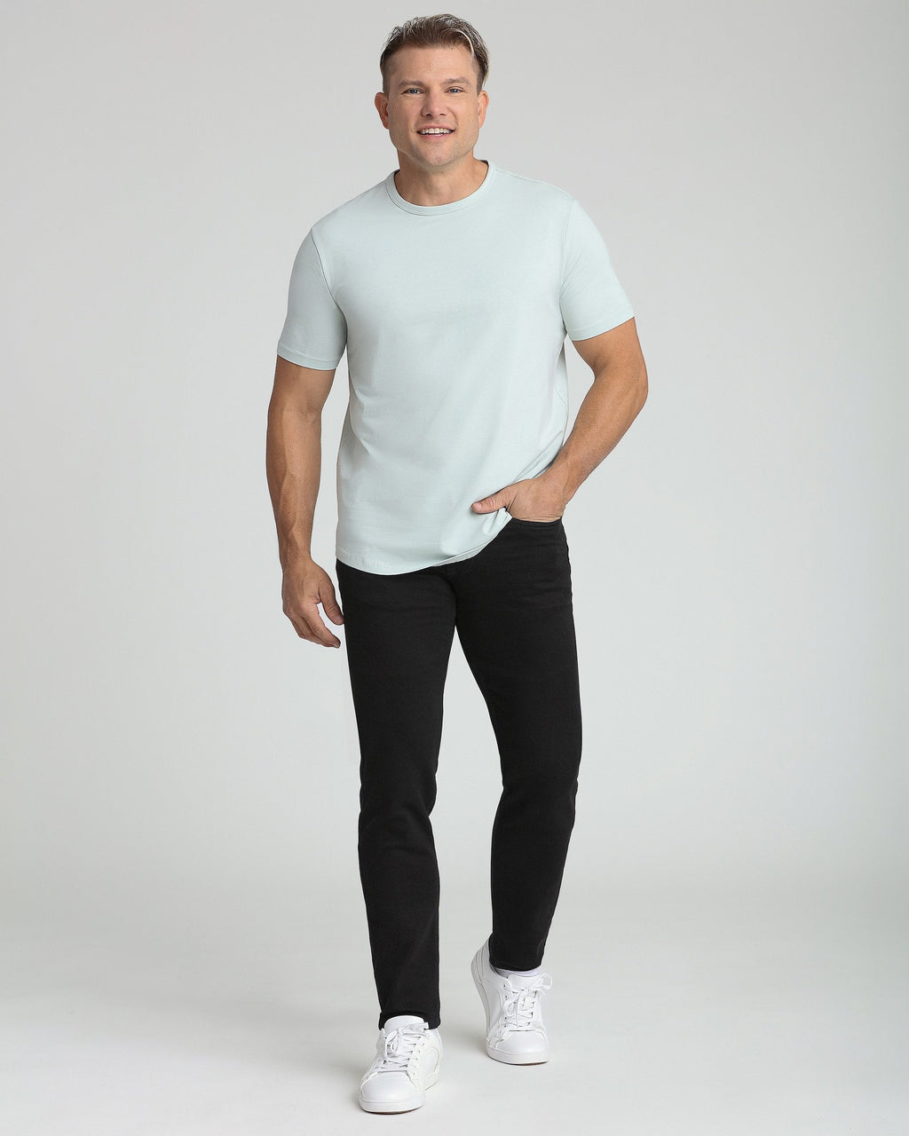 Organic Crew Neck T-Shirt 3 Pack (Slim Fit) / Mint