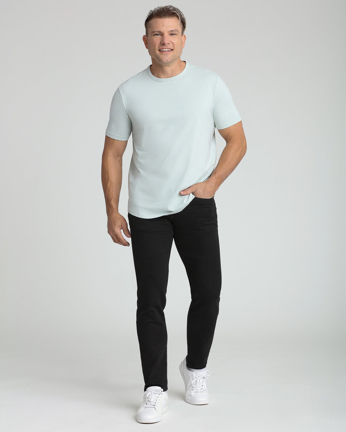 Organic Crew Neck T-Shirt 3 Pack (Slim Fit) / Mint