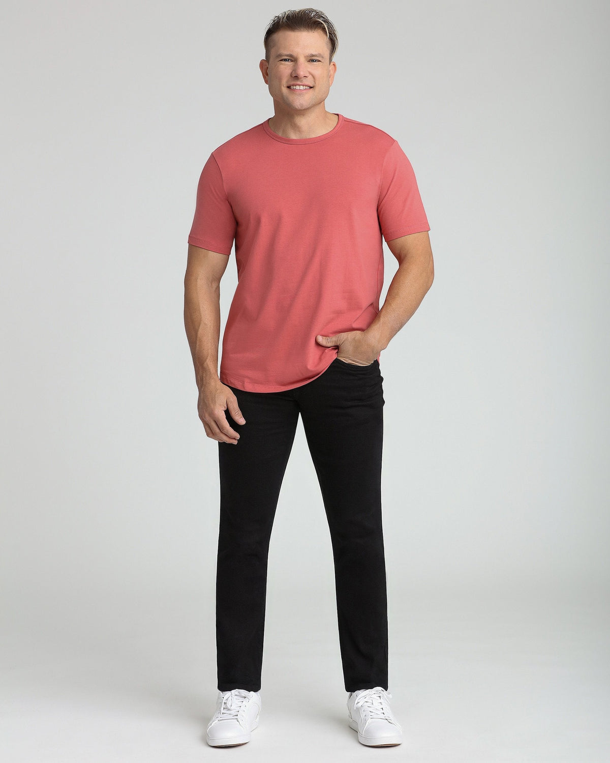 Organic Crew Neck T-Shirt (Slim Fit) / Nantucket Red
