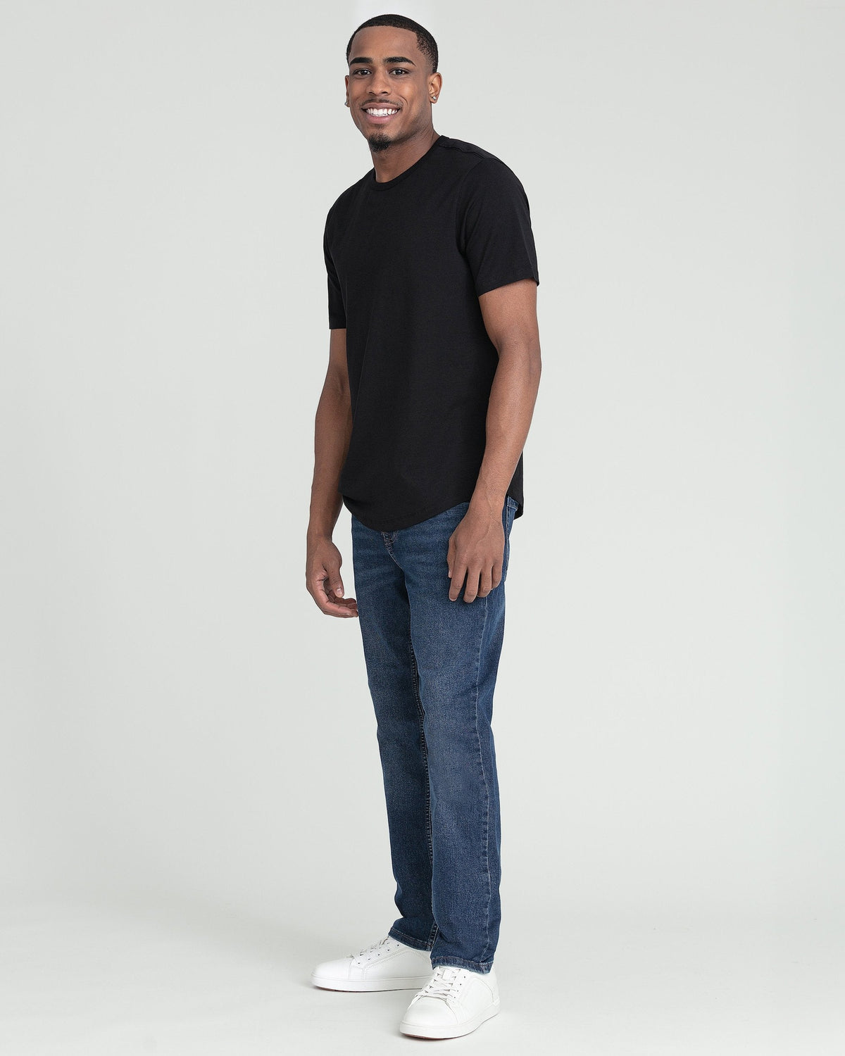 Organic Crew Neck T-Shirt 6 Pack (Slim Fit) / Black