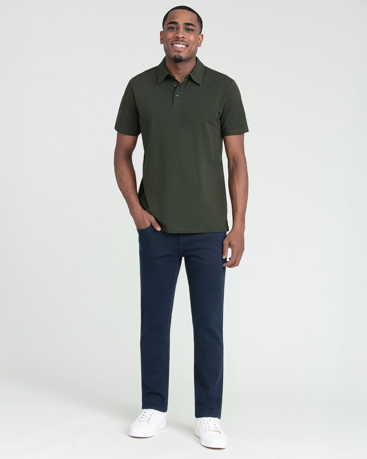Organic Polo Shirt 3 Pack / Olive
