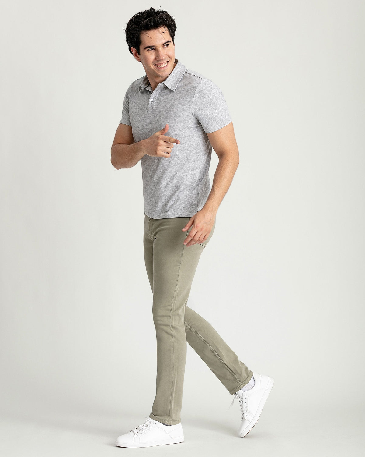 Organic Polo Shirt 3 Pack / Heather Grey