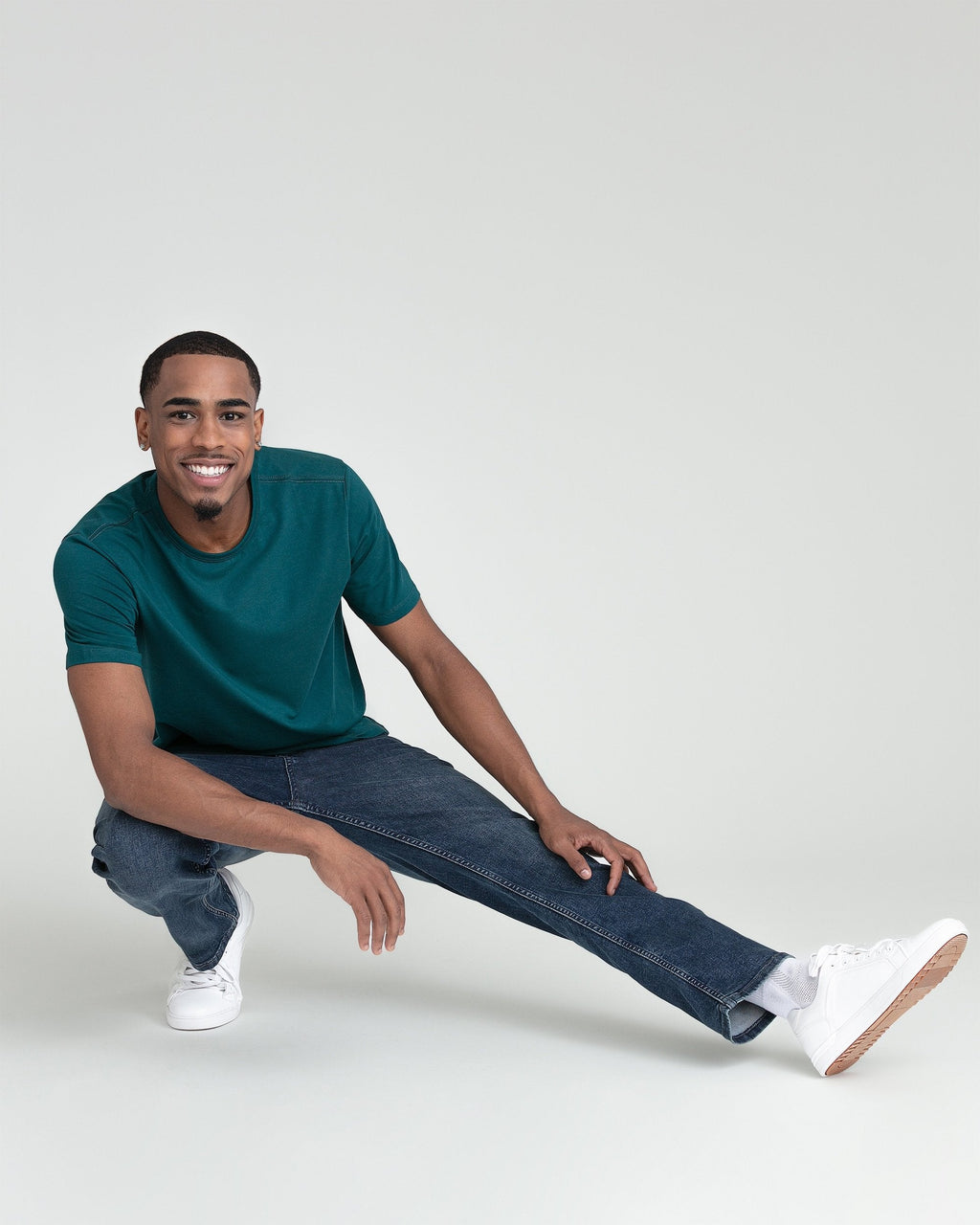 Organic Crew Neck T-Shirt (Slim Fit) / Teal