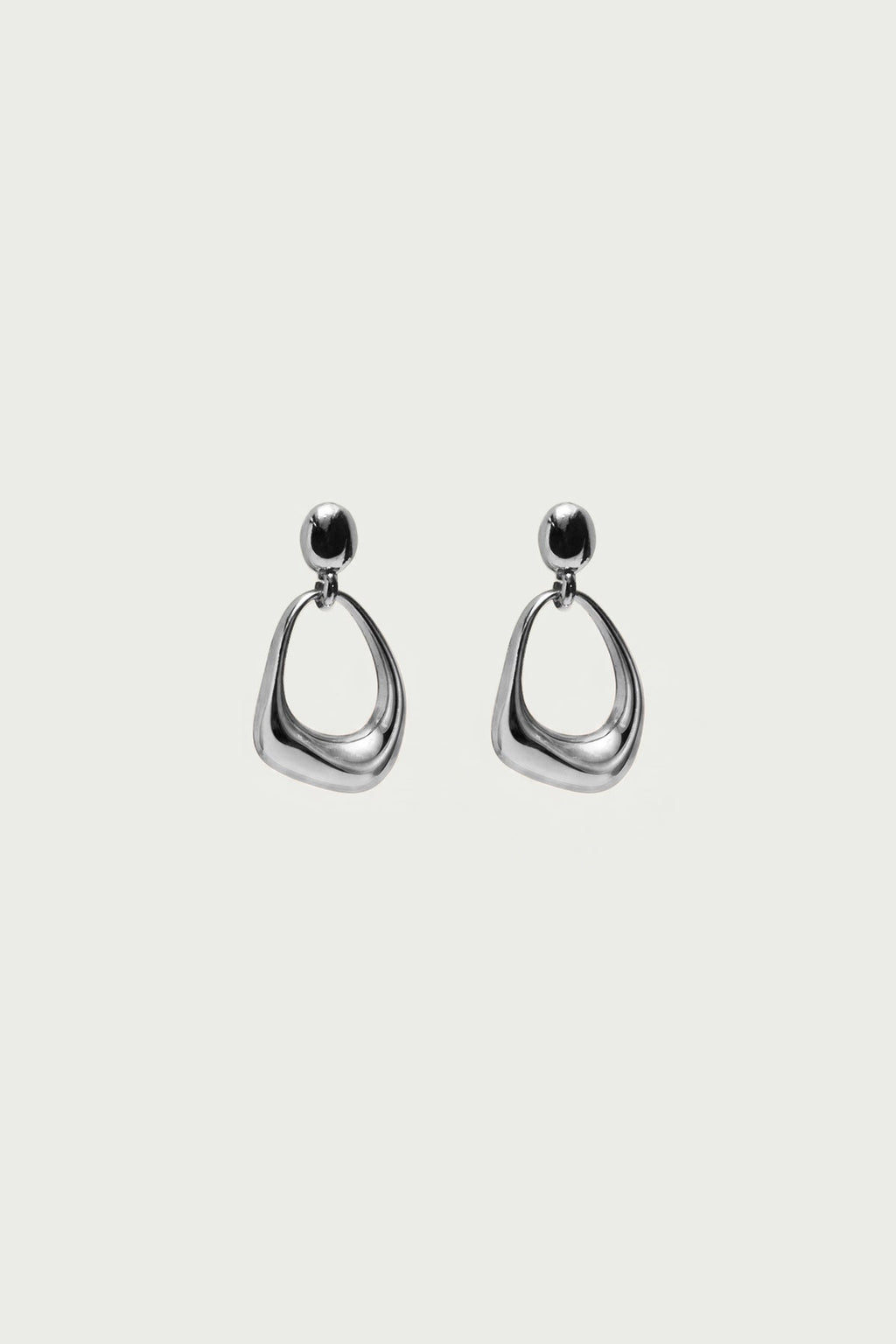 Abstract Oval Dangle Earrings