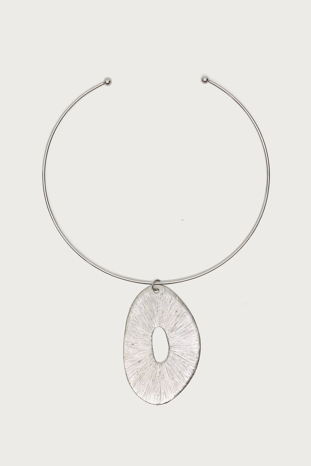 Abstract Pendant Cuff Necklace