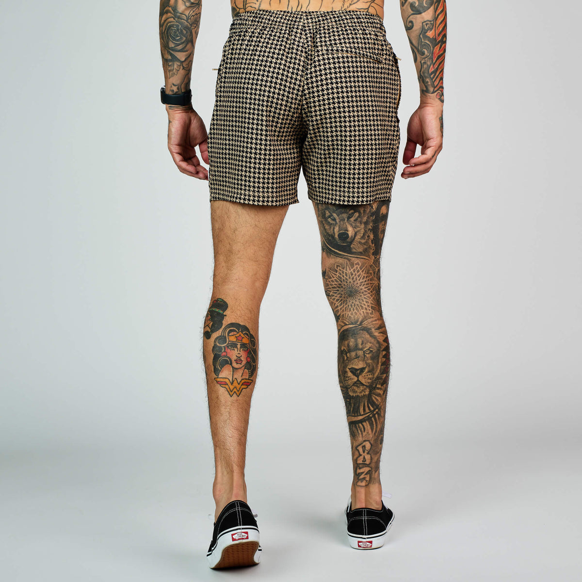 (New) Houndstooth Shorts - Tan