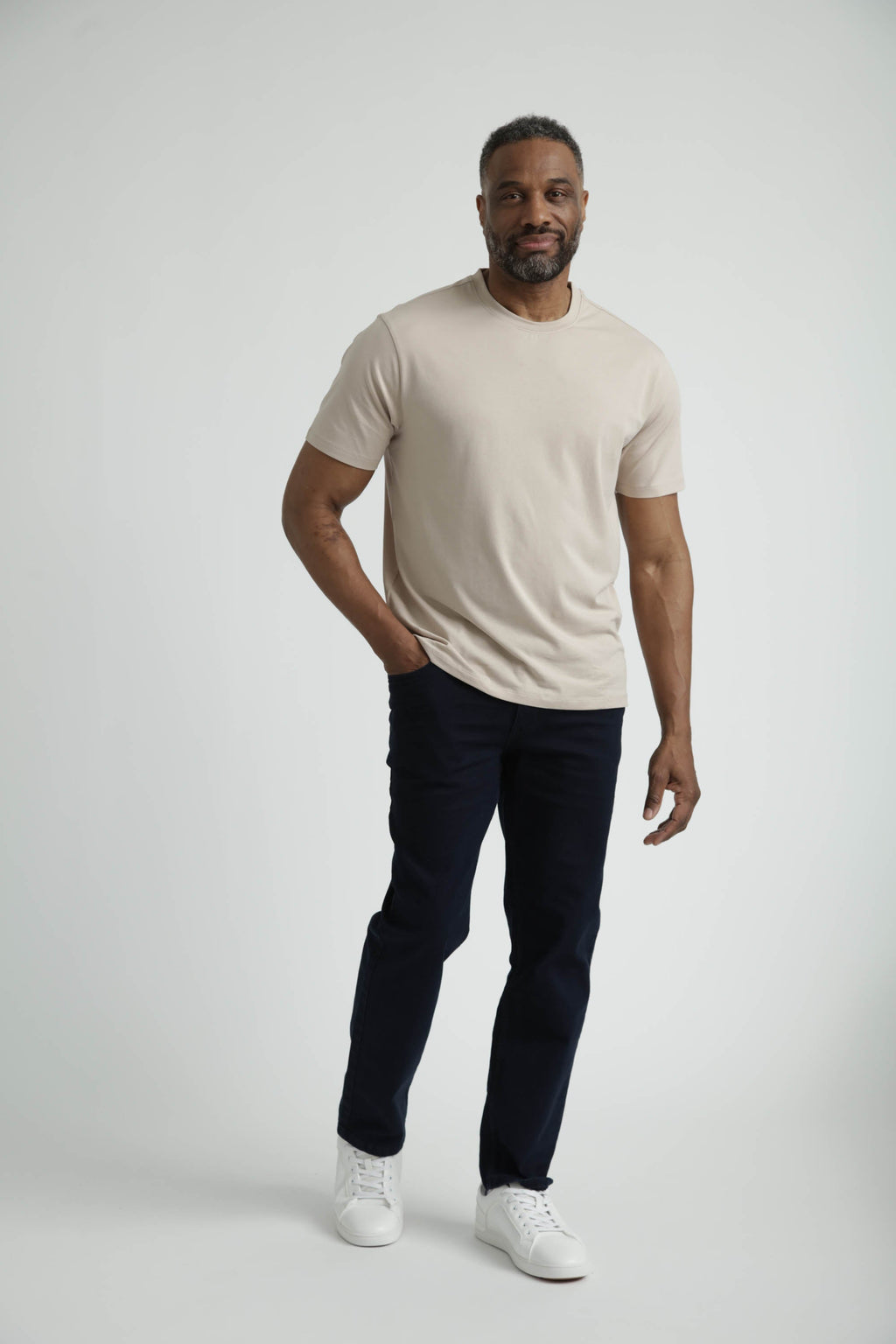 Organic Crew Neck T-Shirt 6 Pack (Relaxed Fit) / Tan