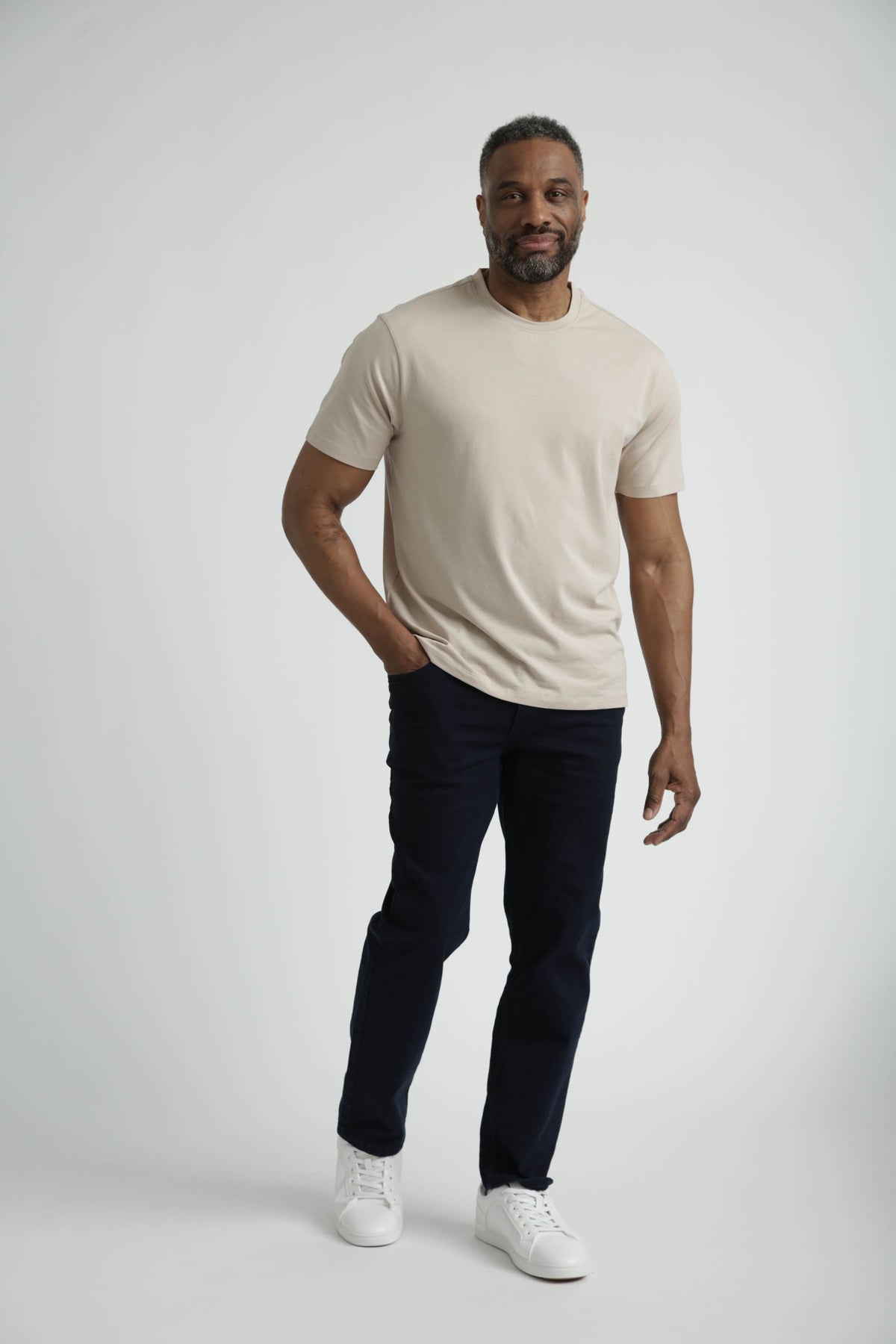 Organic Crew Neck T-Shirt 6 Pack (Relaxed Fit) / Tan