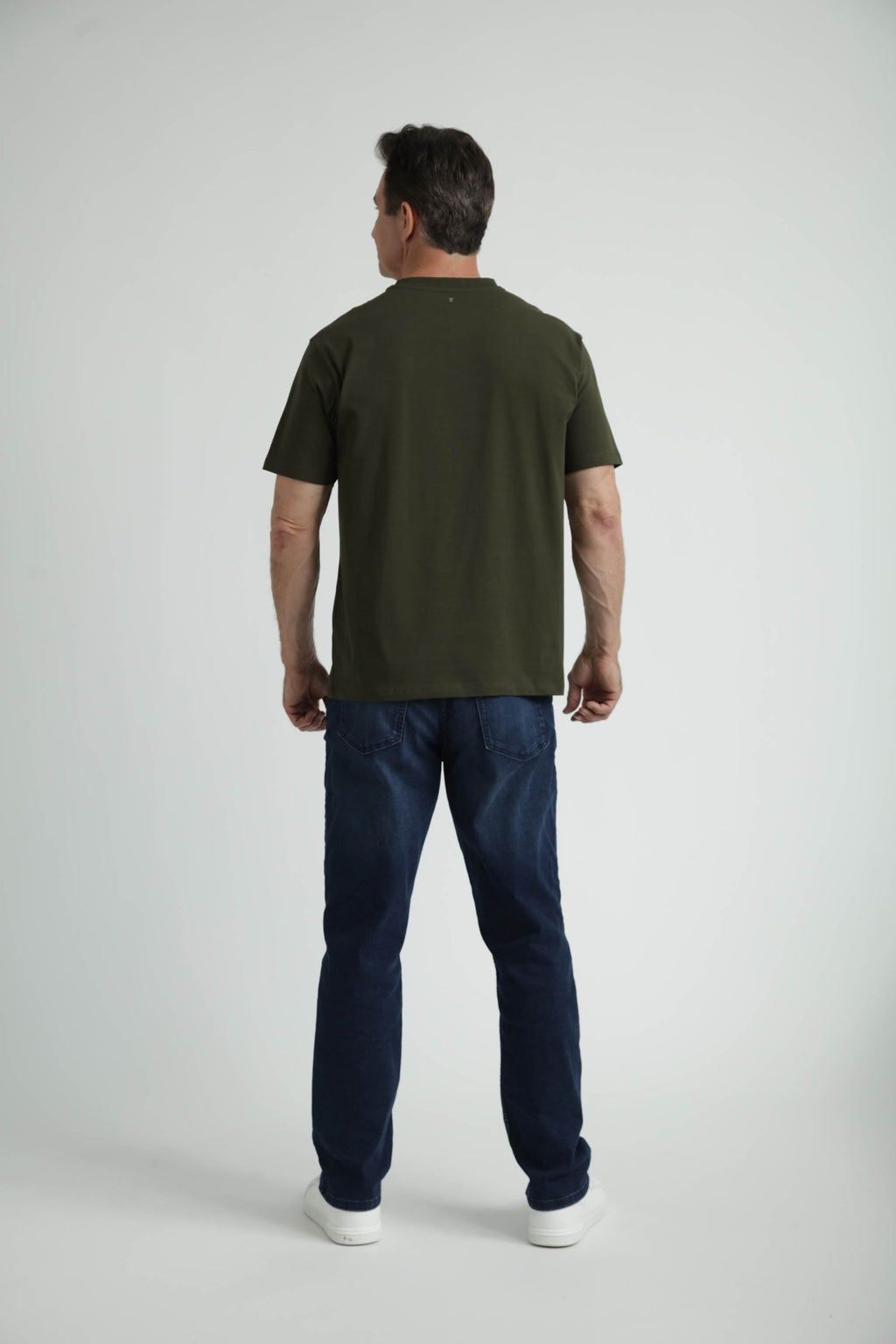Organic Crew Neck T-Shirt 6 Pack (Relaxed Fit)/ Olive