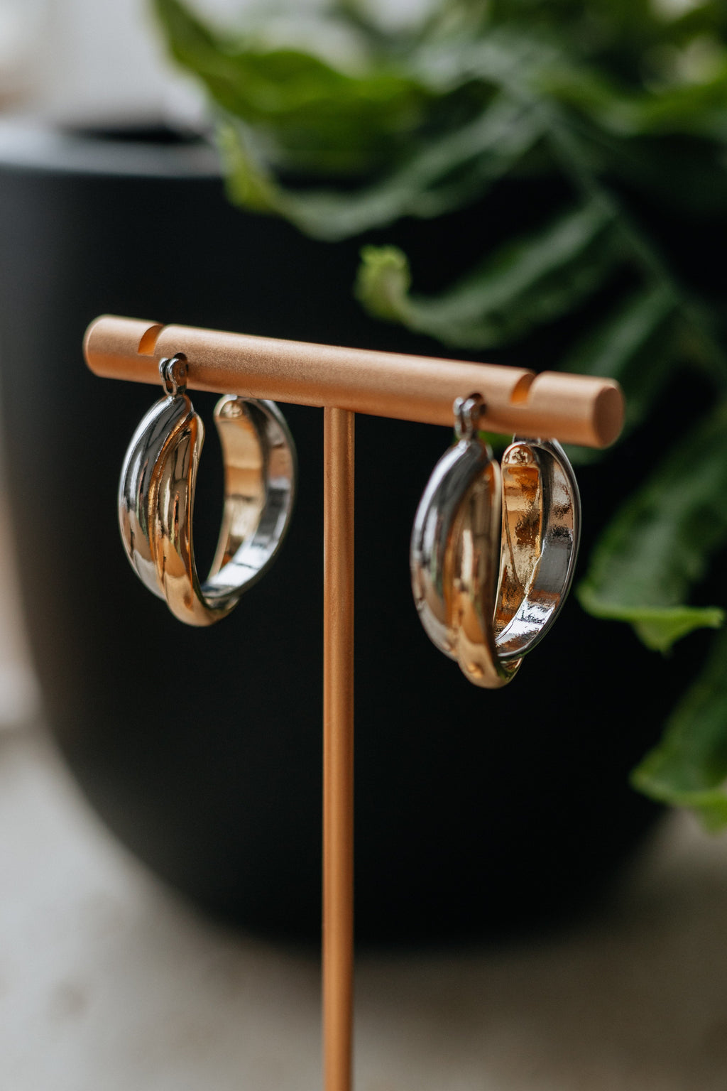 Amani Two-Tone Earrings