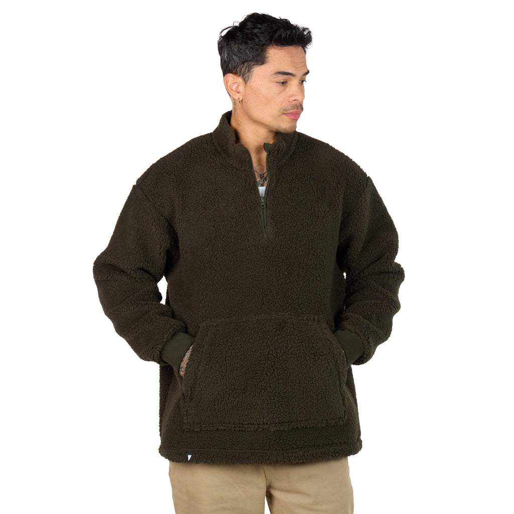 (New) Sherpa Quarter Zip - Olive