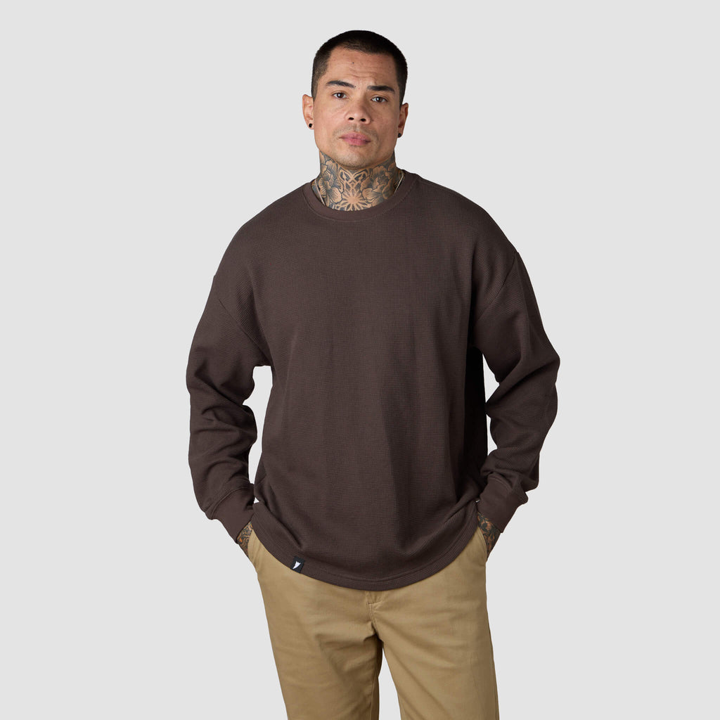 (New) Waffle Knit Thermal - Coffee