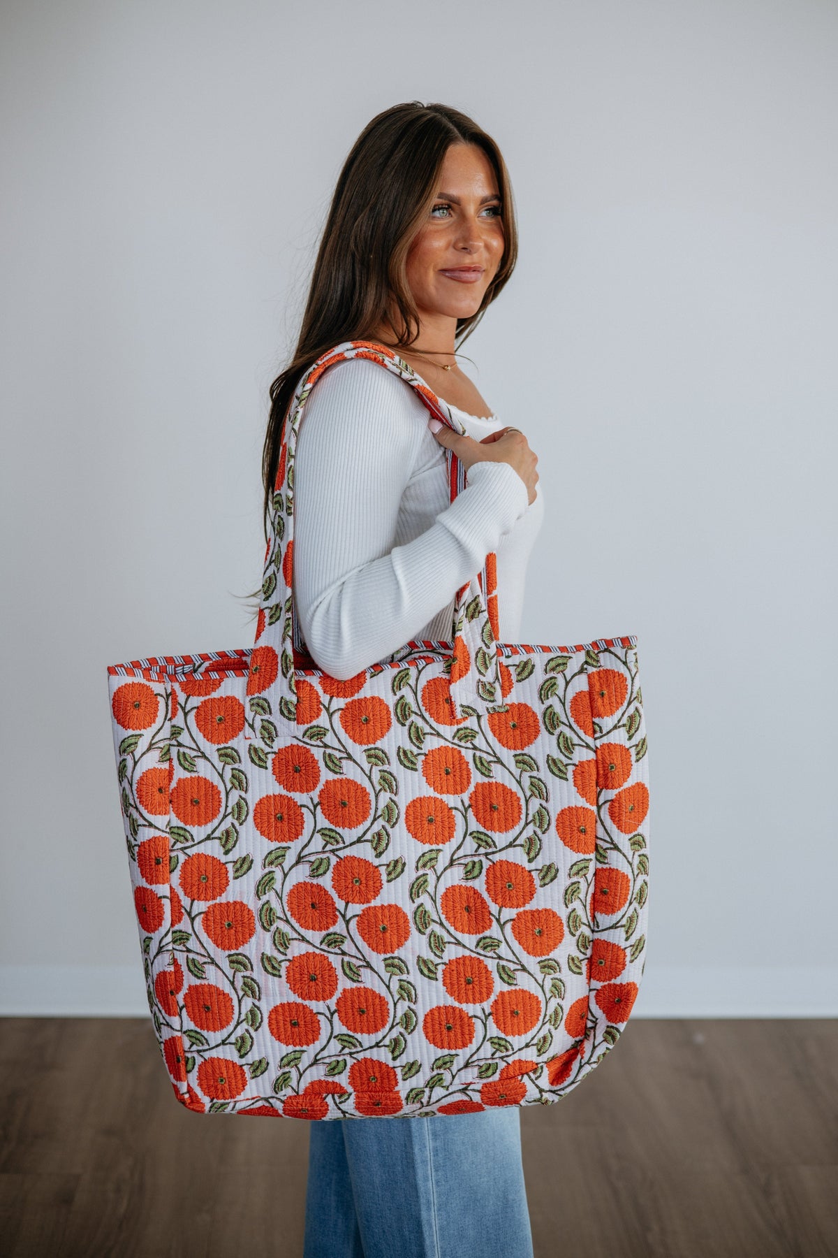 Alina Quilted Tote Bag