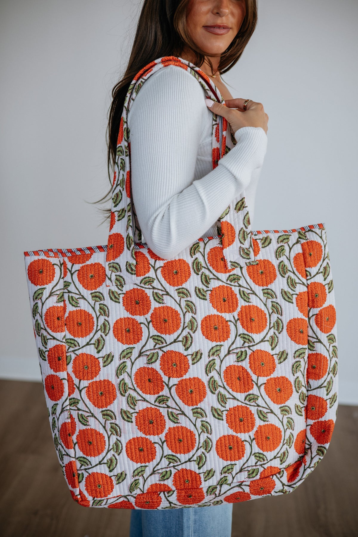 Alina Quilted Tote Bag