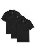 Organic Polo Shirt 3 Pack / Black
