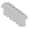 Organic Crew Neck T-Shirt 6 Pack (Slim Fit) / Heather Grey